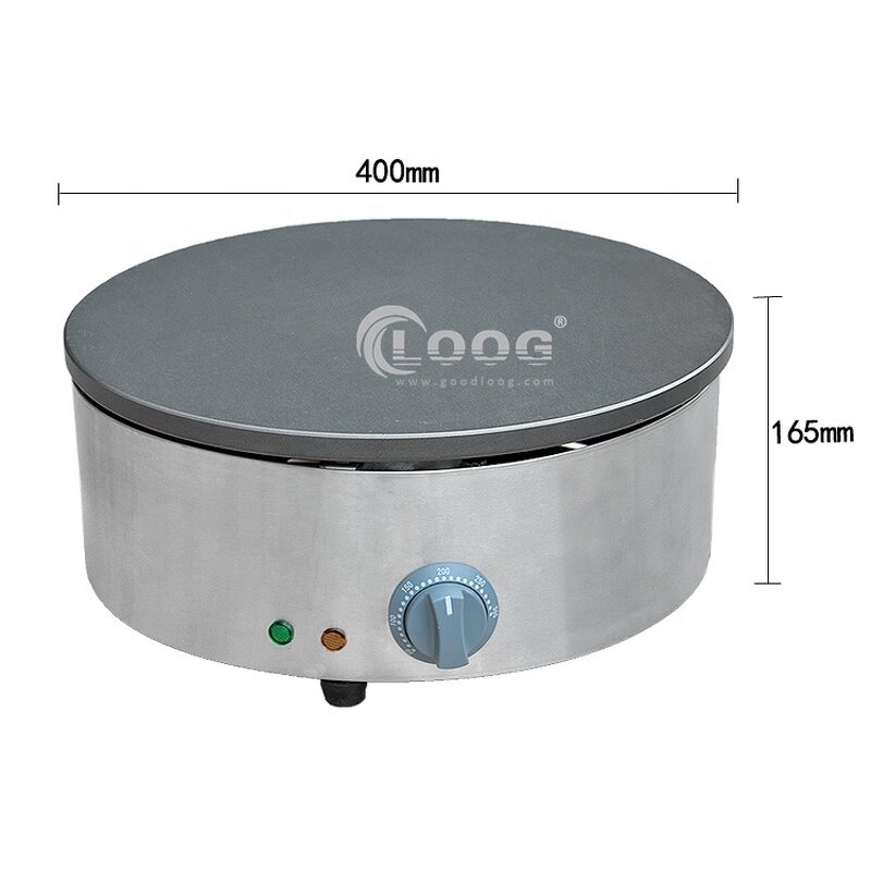 Crepe Maker - Single Plate Custom Stainless Steel Commercial Electric Round