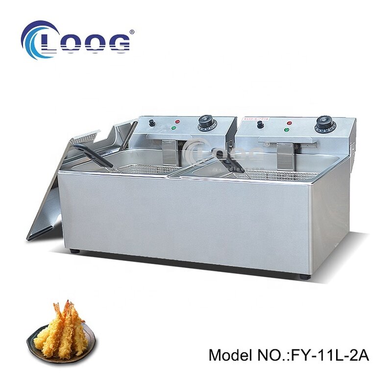 French Chips Frying Machine - Stainless Steel Equipment Electric Deep Fryer for Restaurant