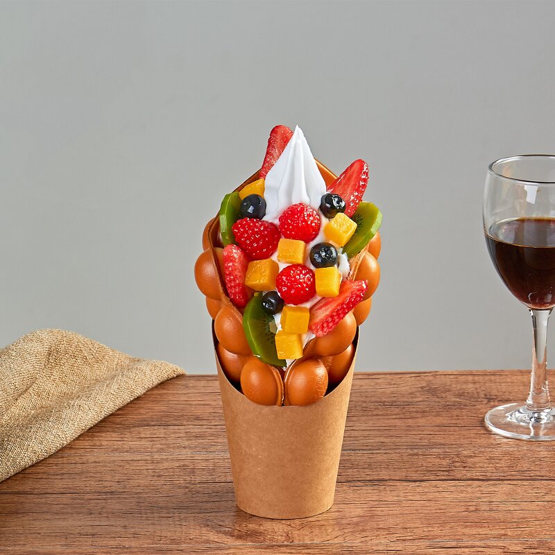 Bubble Waffle Egg Model - Simulation Hongkong Snack for Window Display