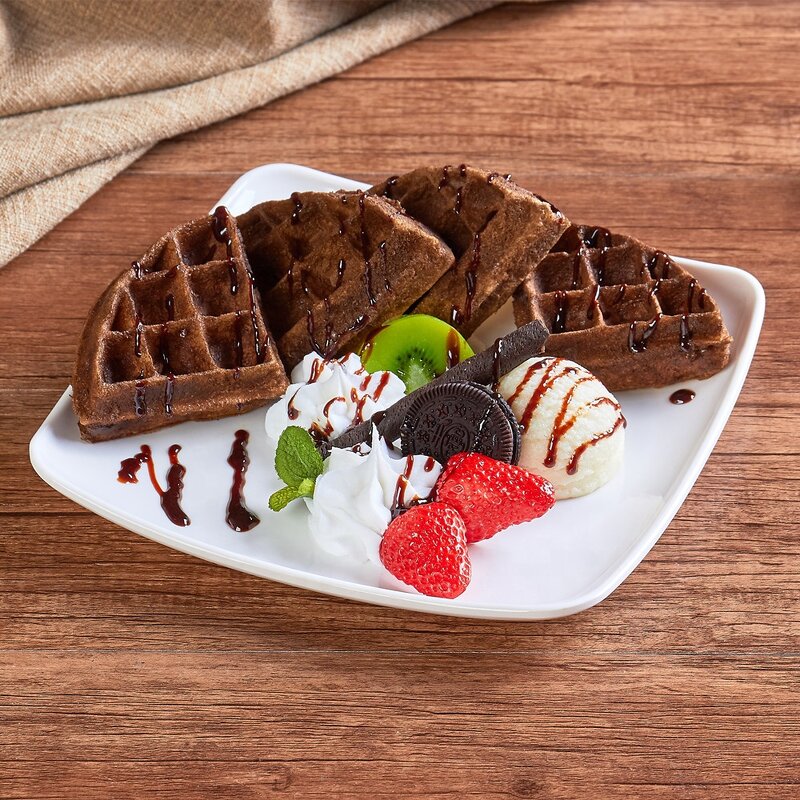 Waffle Model - Customized 3D Food Display Decorative Props Simulation with Dish
