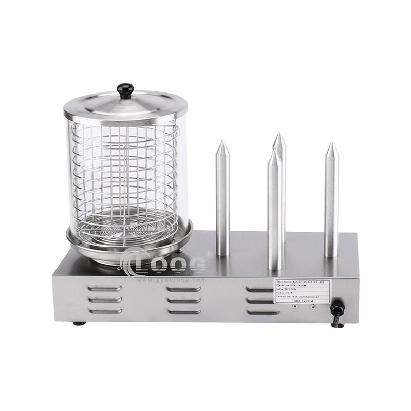 Hotdog Maker Machine - Snack Machine Stainless Steel Commercial Electric Sausage Warmer