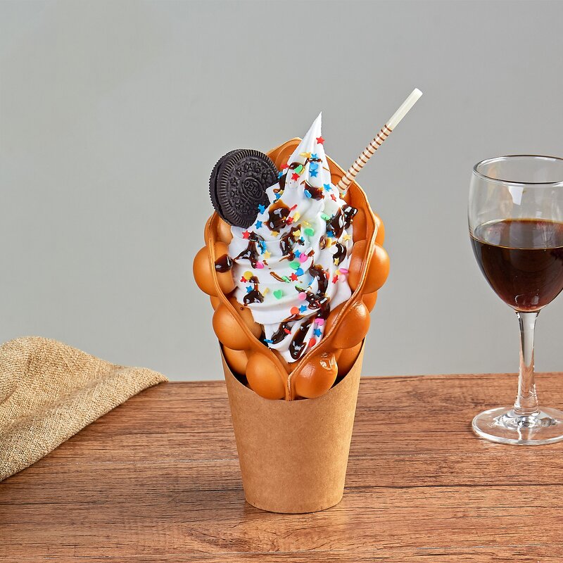 Bubble Waffle Egg Model - Simulation Hongkong Snack for Window Display