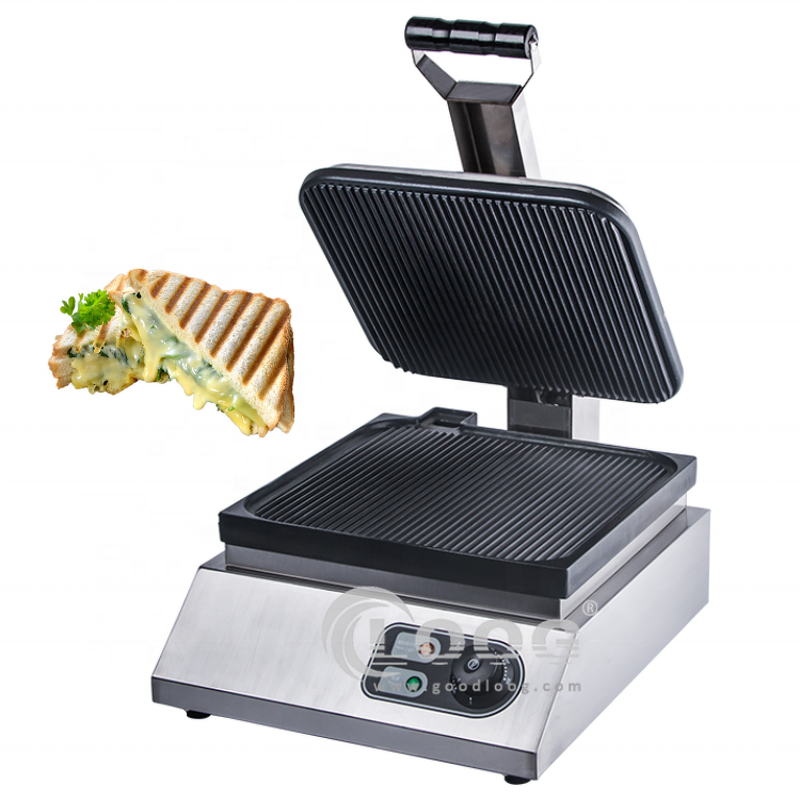 Contact Grill - Multi-function 2.2kW Grooved Top Bottom Panini Press Electric