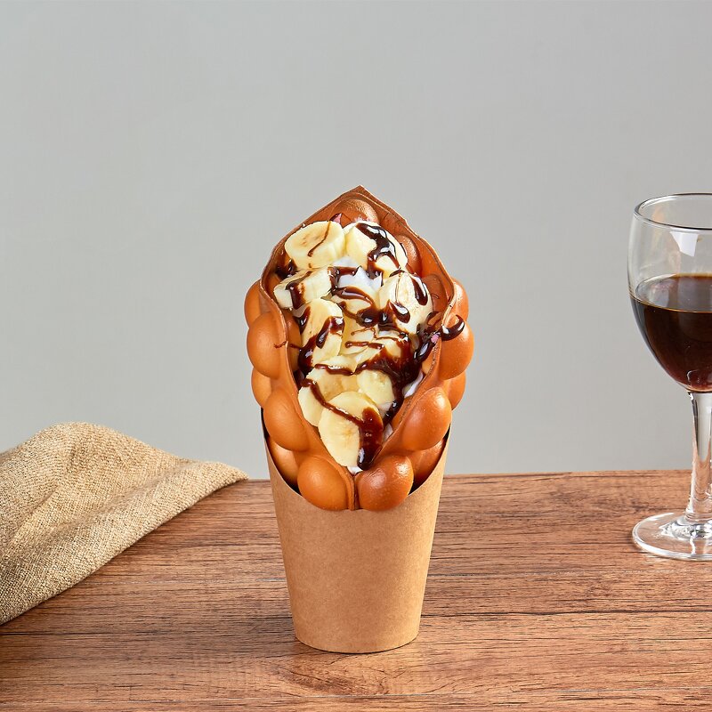 Egg Waffle Model - Simulation Ice Cream Display Dummy Food Eggettes Puff Props