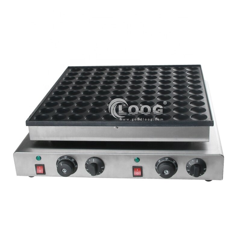 Poffertjes Maker Machine - Electric 100 Holes Commercial Mini Pancakes for Sale