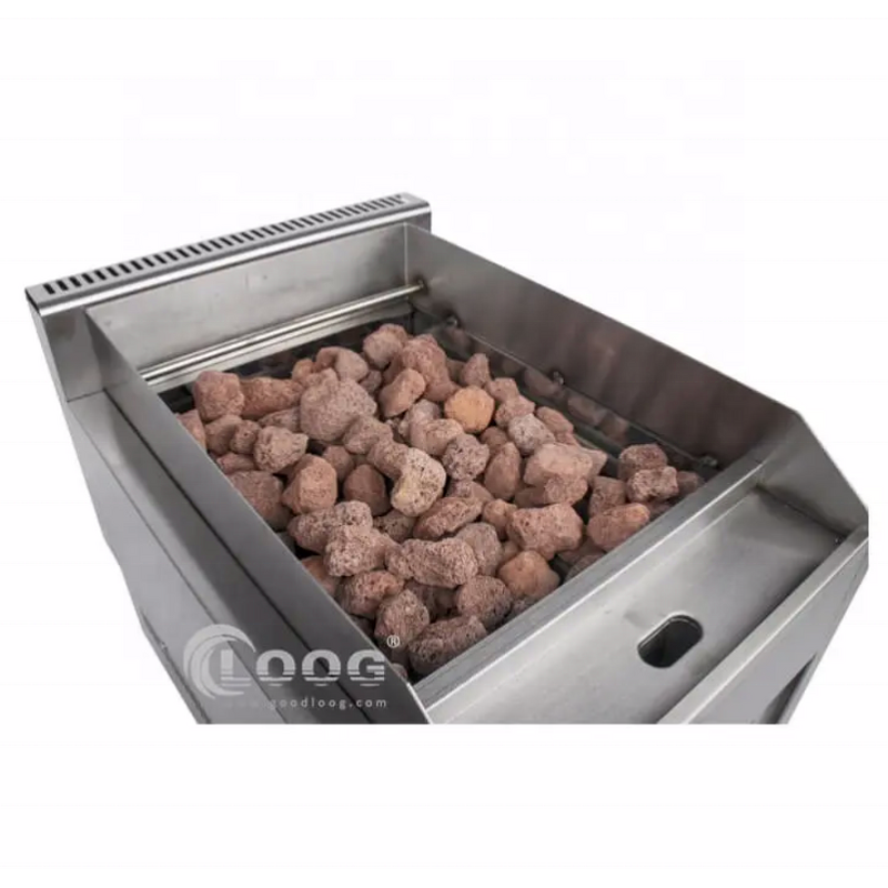 BBQ Grill Machine - Stainless Steel Commercial LPG Gas Lava Rock for Sale