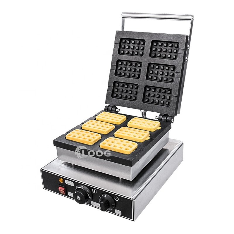 Square Waffle Machine - Professional 220V Commercial Belgian Multi-Function