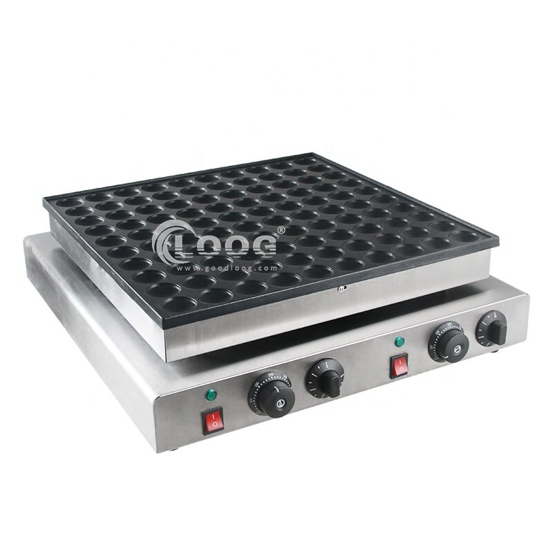 Poffertjes Maker Machine - Electric 100 Holes Commercial Mini Pancakes for Sale