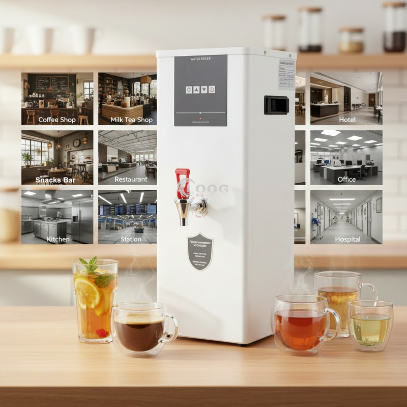 Hot Water Boiler - Electric Stainless Steel Commercial 50L/H Built-in Filter LCD Touch