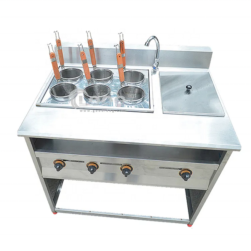Gas Pasta Cooker - High Quality Kitchen Equipment 6 Grids Countertop Standing for Sale