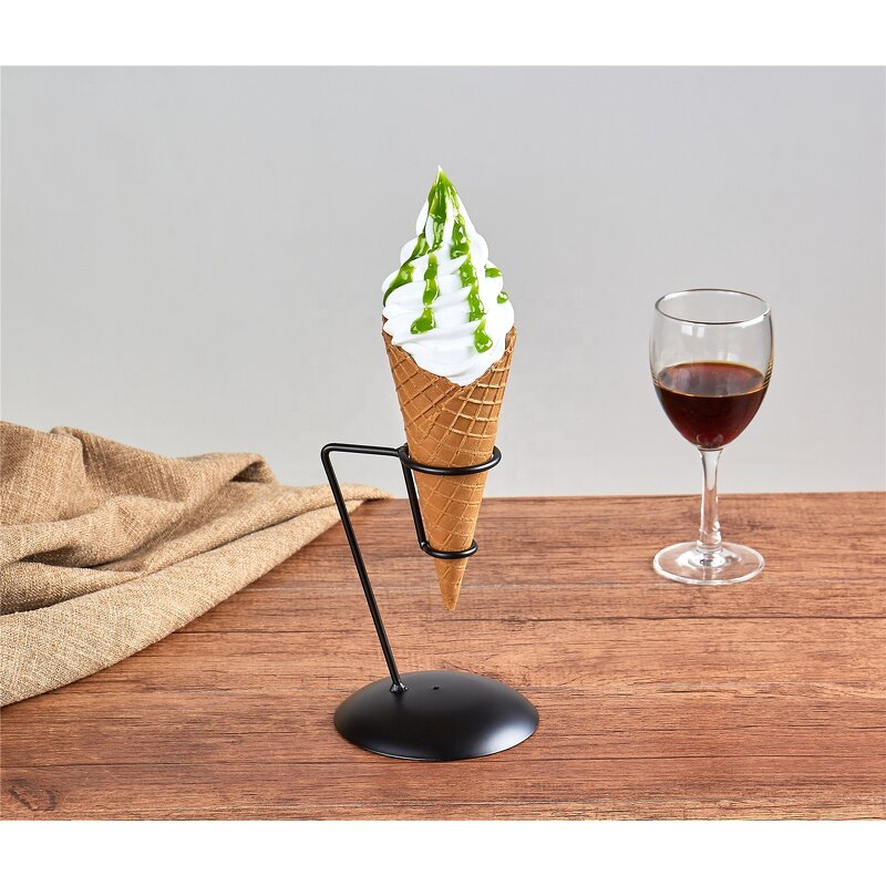 Ice Cream Model - Customized Simulation Decoration Props Dummy Crispy with Bracket