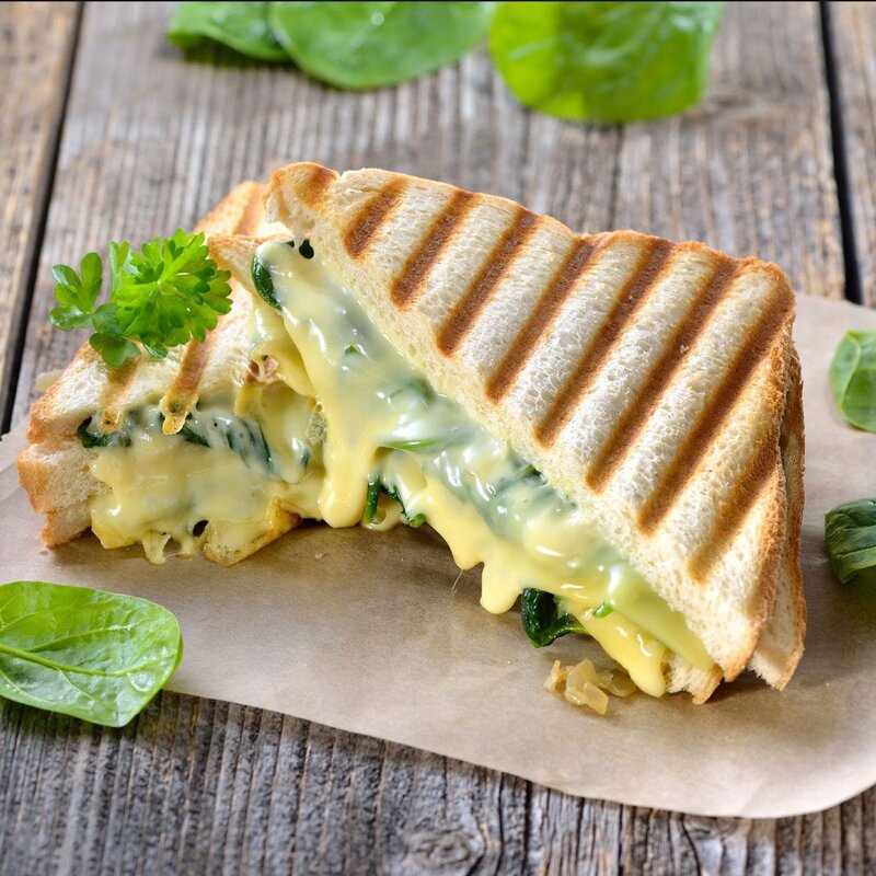 Contact Grill - Multi-function 2.2kW Grooved Top Bottom Panini Press Electric