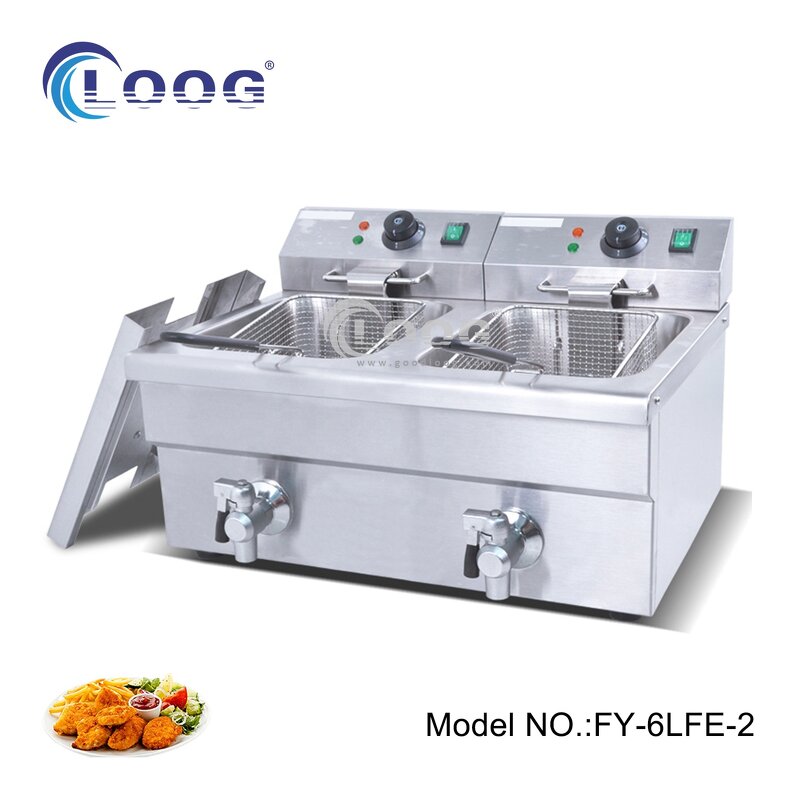 French Fries Fryer - Commercial Restaurant Electric Stainless Steel 220V High Productivity