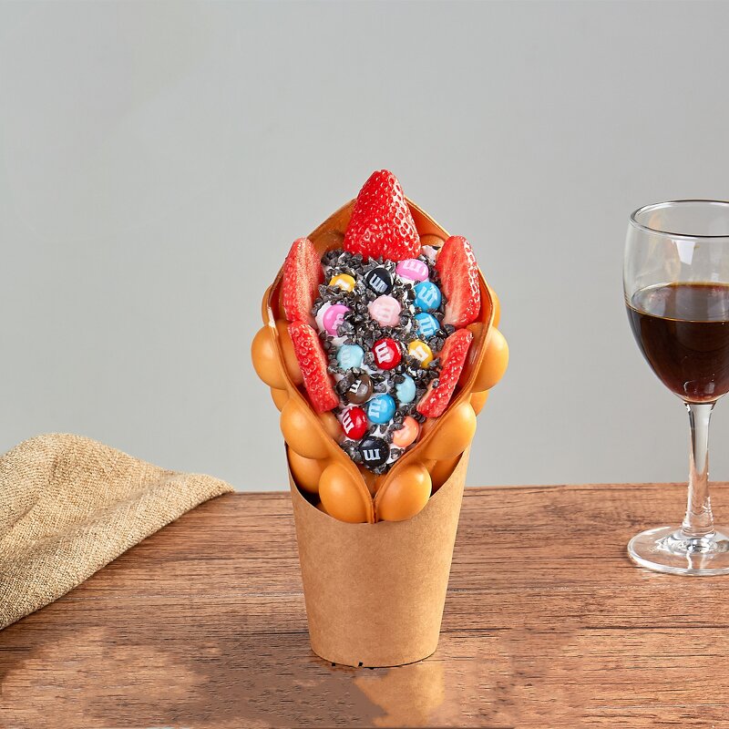 Bubble Waffle Egg Model - Simulation Hongkong Snack for Window Display