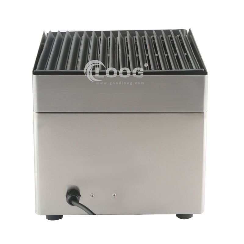 Lava Rock Grill - Stainless Steel Counter Top Electric Commercial Heavy Duty BBQ