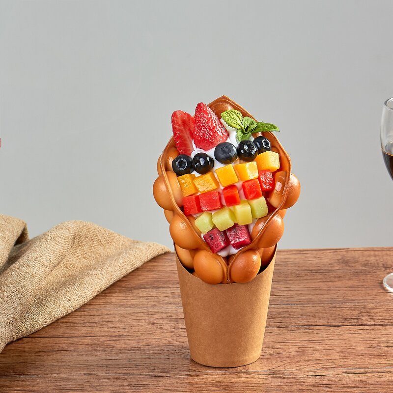 Bubble Waffle Model - Hot Selling Hongkong Simulation Food Egg Waffle Display