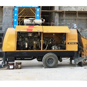 Trailer Mounted Concrete Pump Manufacturer - HBT5008C-6Y 55m3/h