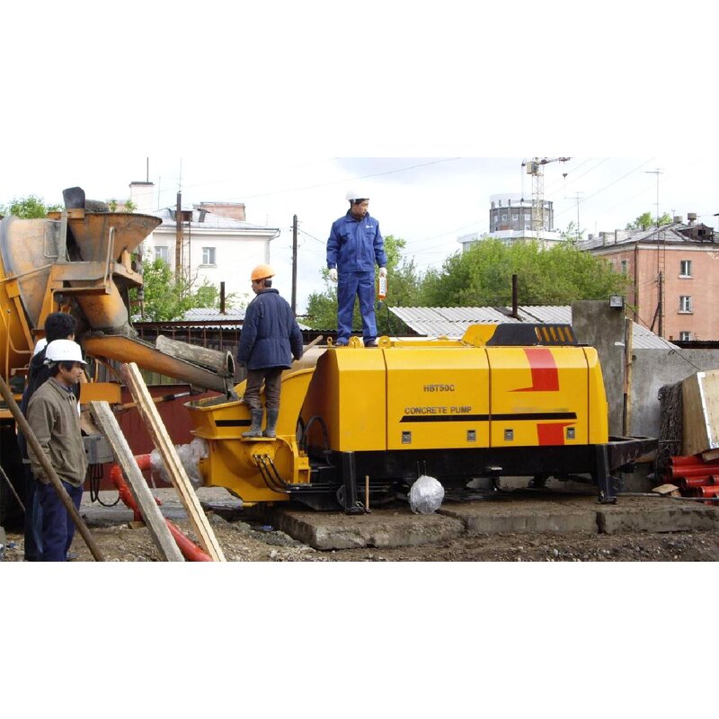 Trailer Mounted Concrete Pump Manufacturer - HBT5008C-6Y 55m3/h