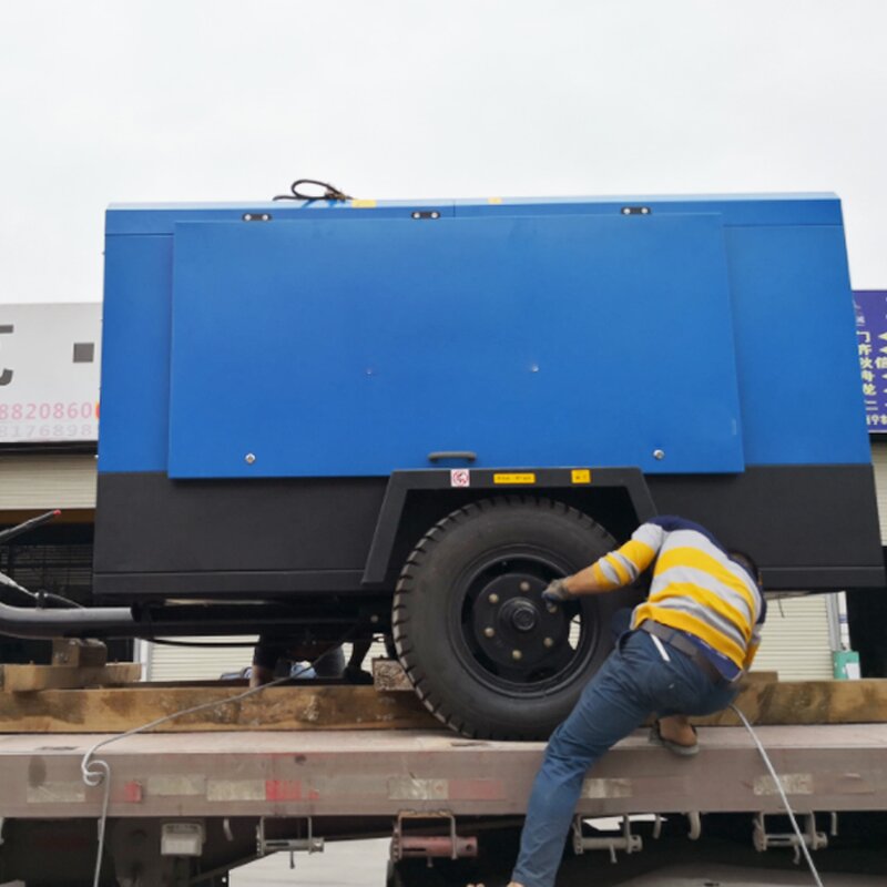 Portable Air Compressor Manufacturer - Mobile Diesel Screw Use in Drilling Holes Core Mining China