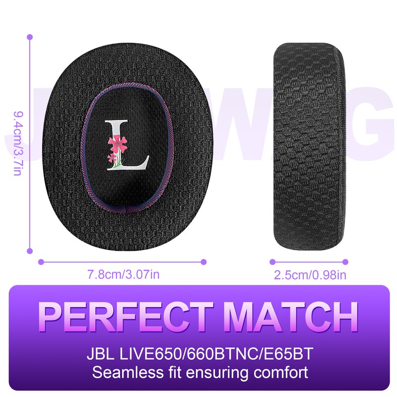 Over-Ear Cushions - For JBL E65/Live 650/Duet NC Noise Isolation Foam