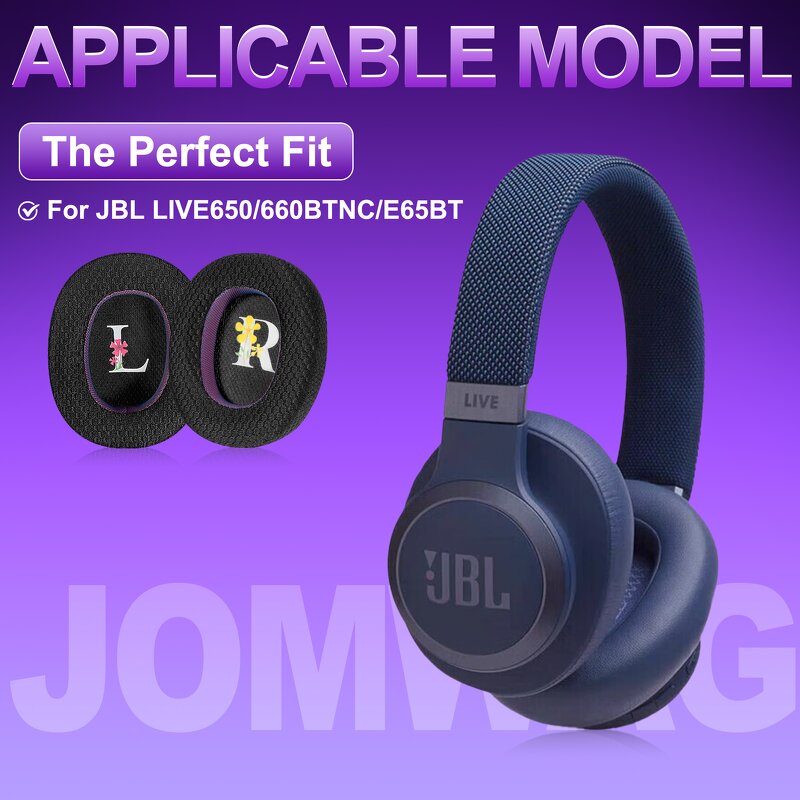 Over-Ear Cushions - For JBL E65/Live 650/Duet NC Noise Isolation Foam