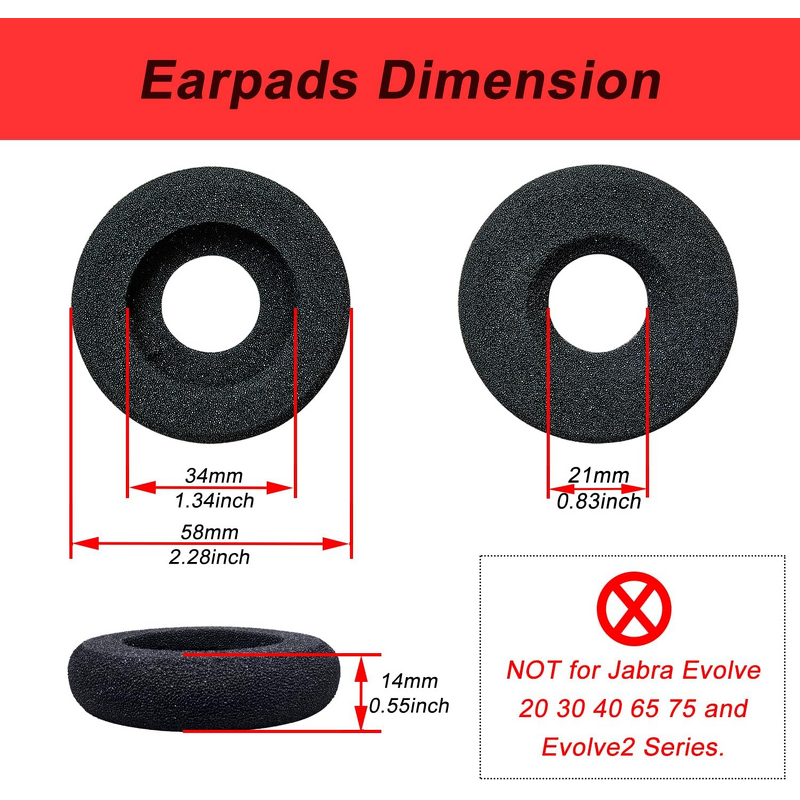 Ear Cushions - Genuine Leather Breathable Noise Reduction for Plantronics Blackwire 3310