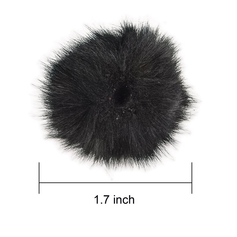 Furry Windscreen - and Plush Microphone Head for Mini Lavalier for Studio Broadcast