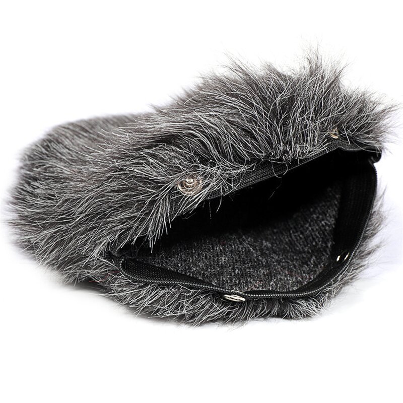 Furry Windscreen Muff - Gray for Snowball Condenser Microphone Wind Cover