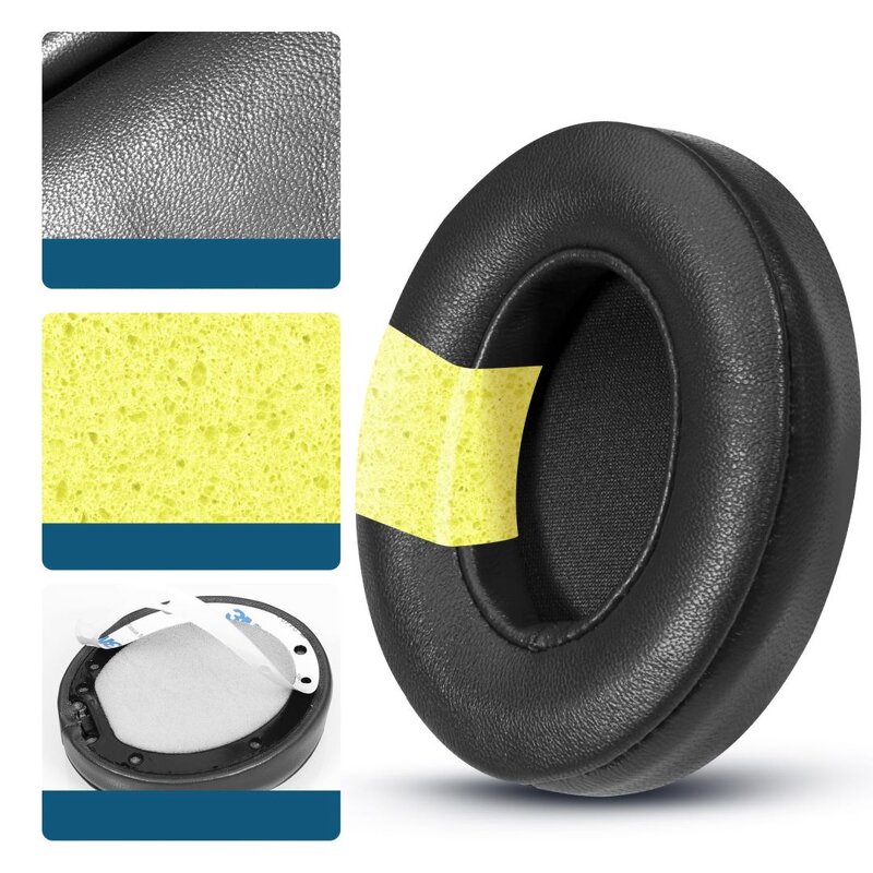 Beats Replacement Ear Pads - for Studio 2 and Studio 3 Wired Wireless Lambskin Leather