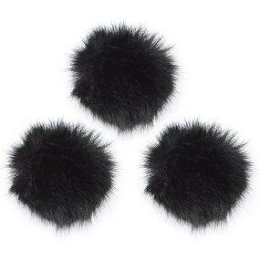 Furry Windscreen - and Plush Microphone Head for Mini Lavalier for Studio Broadcast