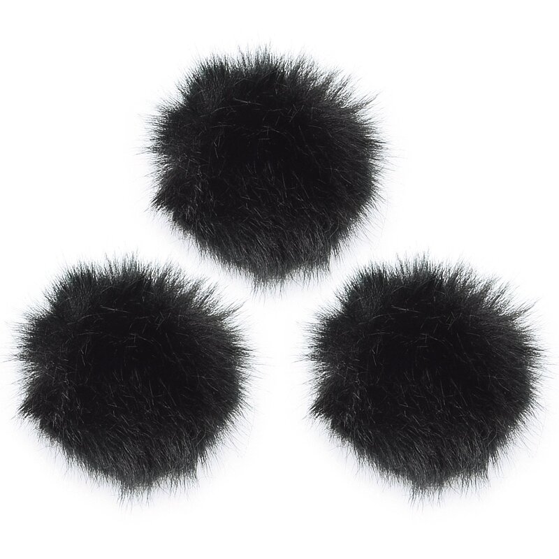 Furry Windscreen - and Plush Microphone Head for Mini Lavalier for Studio Broadcast