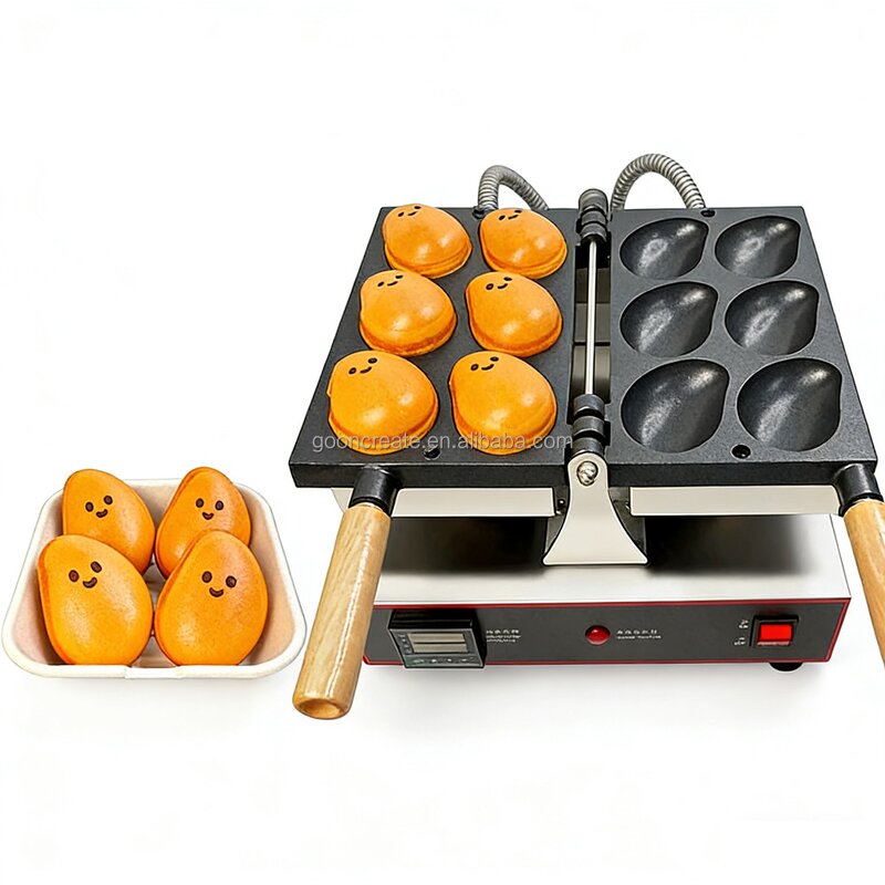 Waffle Maker Manufacturer - Digital 6pcs Mango Strange Fruit Double-sided Heating