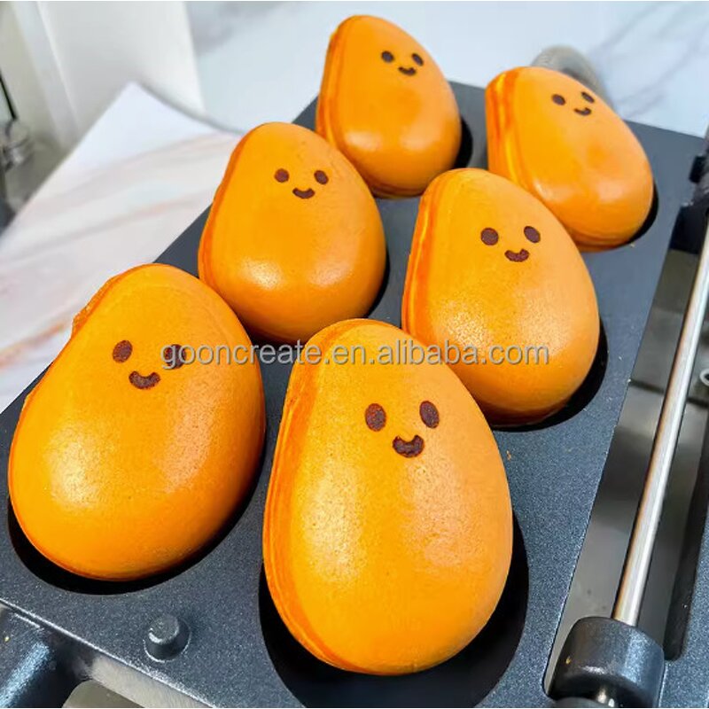 Waffle Maker Manufacturer - Digital 6pcs Mango Strange Fruit Double-sided Heating