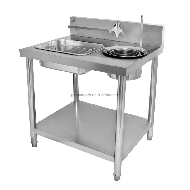 Breading Table Manufacturer - Commercial Kitchen Fried Food Prep with Baskets