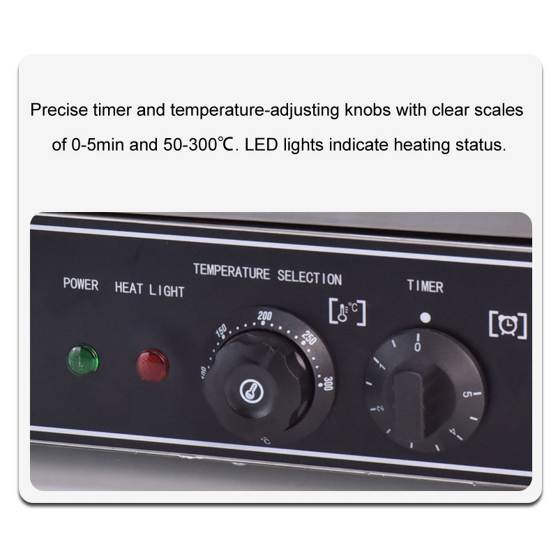 Donut Maker Manufacturer - Electric 1550W Commercial 6 Holes Double-Sided Heating
