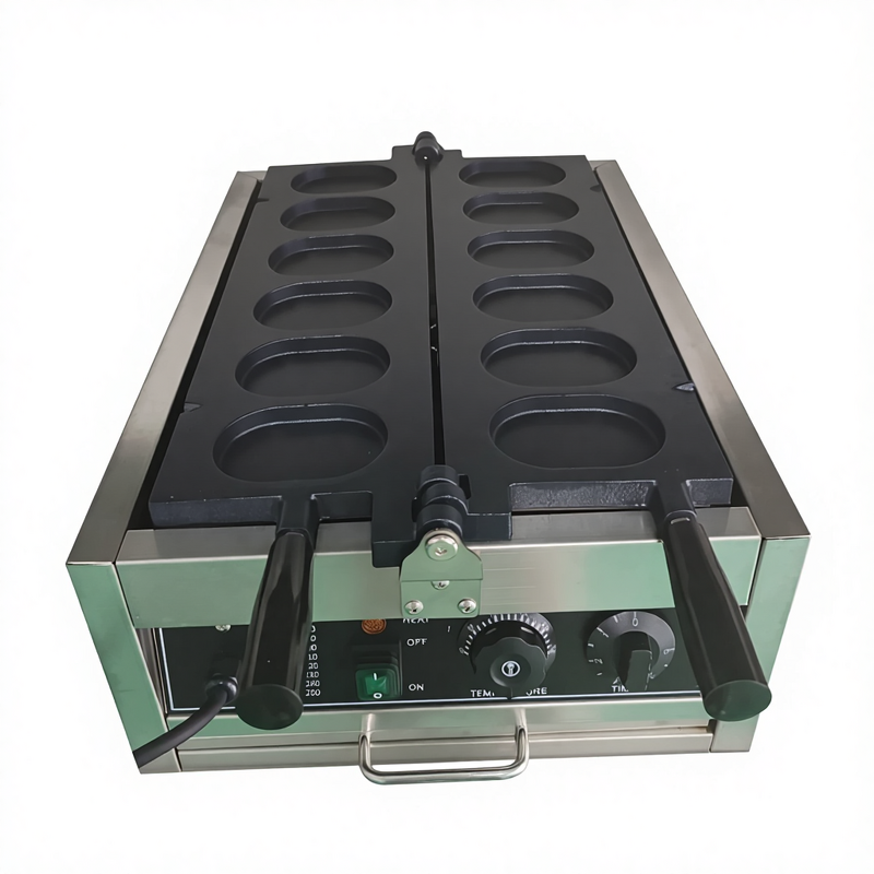 Waffle Maker Manufacturer - Commercial Ellipse Shaped 6 in 1 Korean Egg Bread