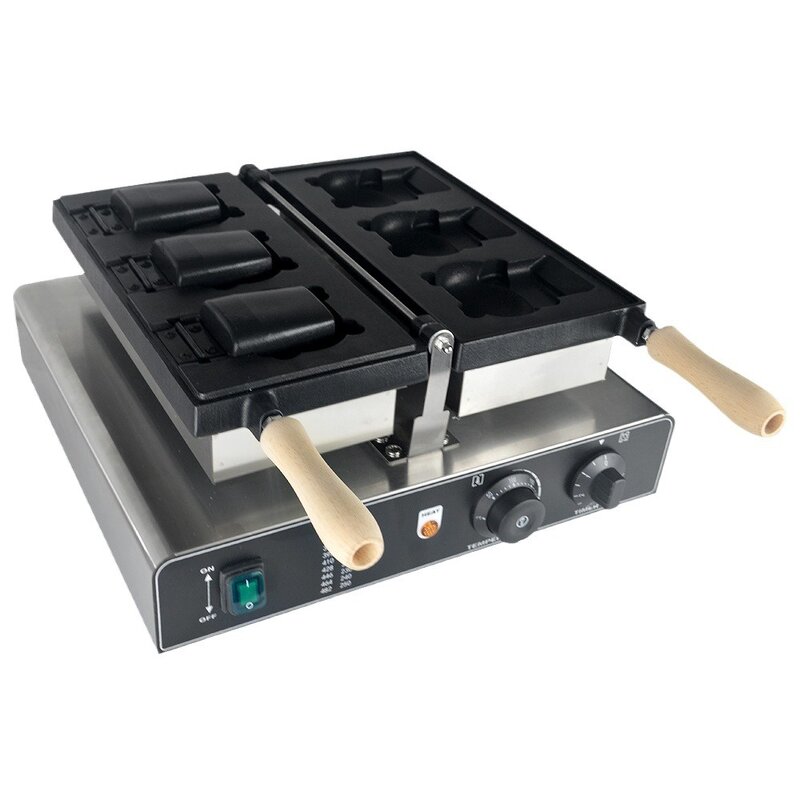 Waffle Maker Manufacturer - Commercial Three Cat Shape Taiyaki 110/220V Portable