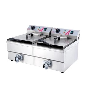 Deep Fryer Manufacturer - Electric Industrial with Removable Baskets Temperature Limiter