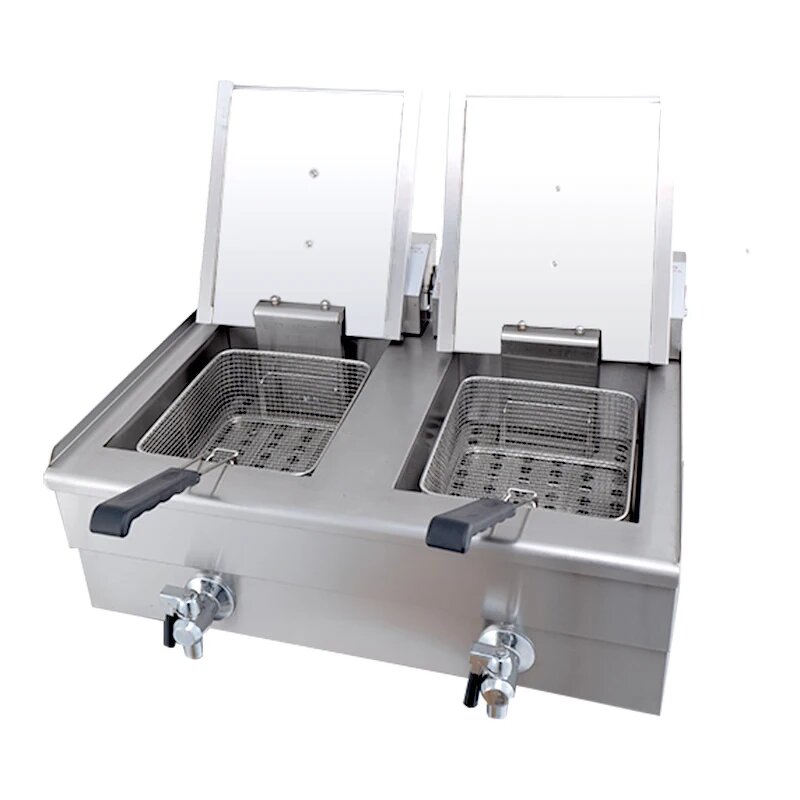 Deep Fryer Manufacturer - Electric Industrial with Removable Baskets Temperature Limiter