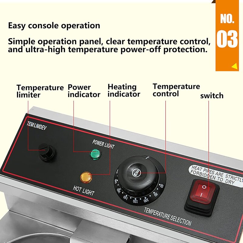 Deep Fryer Manufacturer - 73B Commercial Restaurant 35L LPG Gas Temperature Control