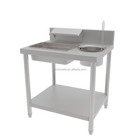 Breading Table Manufacturer - Commercial Kitchen Fried Food Prep with Baskets