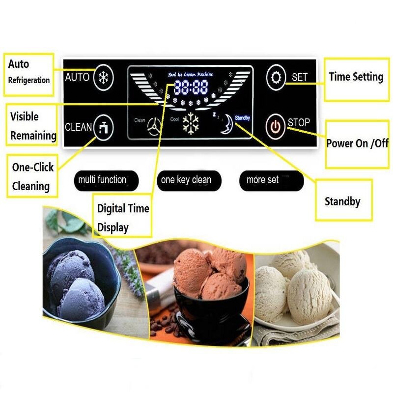 Hard Ice Cream Machine Manufacturer - Commercial 4.8-6.3 Gal/H with 1.6 Gal Cylinder