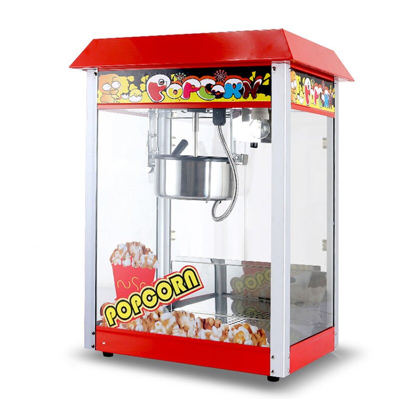 Popcorn Machine Manufacturer - 1400W Hot Air Commercial with Deck Thermal Insulation