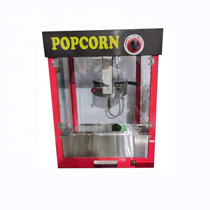 Popcorn Machine Manufacturer - Commercial Gas LPG with Non-stick Kettle and Flat Roof