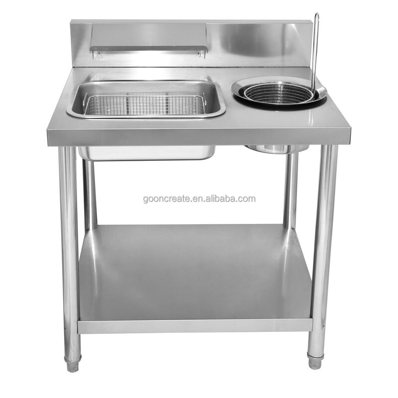 Breading Table Manufacturer - Commercial Kitchen Fried Food Prep with Baskets