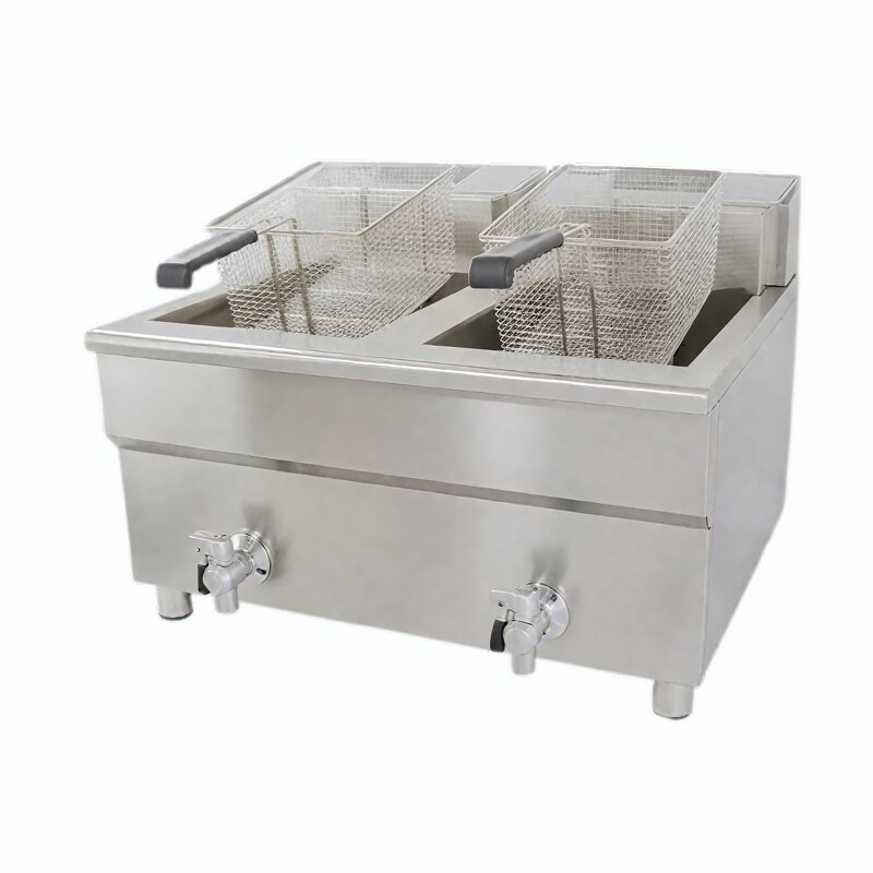Deep Fryer Manufacturer - 73B Commercial Restaurant 35L LPG Gas Temperature Control