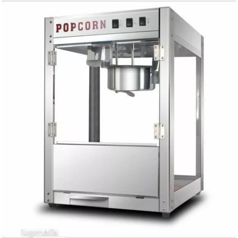 Popcorn Machine Manufacturer - Stainless Steel Commercial Electric 1400W Table Top