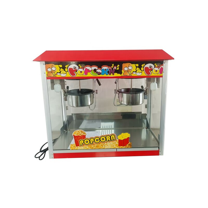 Popcorn Machine Manufacturer - 220V Electric Double Pot Commercial Automatic Snack