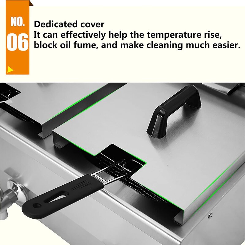 Deep Fryer Manufacturer - 73B Commercial Restaurant 35L LPG Gas Temperature Control