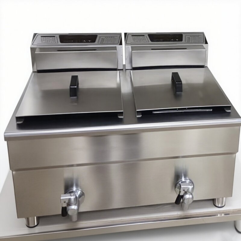 Deep Fryer Manufacturer - 73B Commercial Restaurant 35L LPG Gas Temperature Control